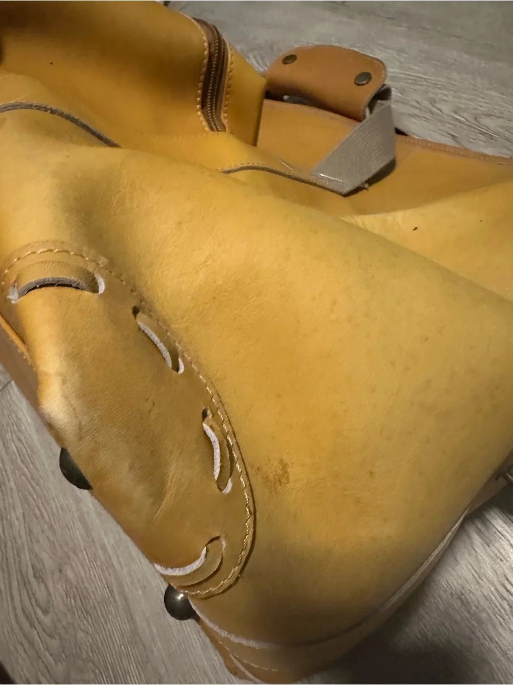 Rawlings Heart of the Hide Baseball Glove Leather Duffle Bag Tan Rare Lombardo